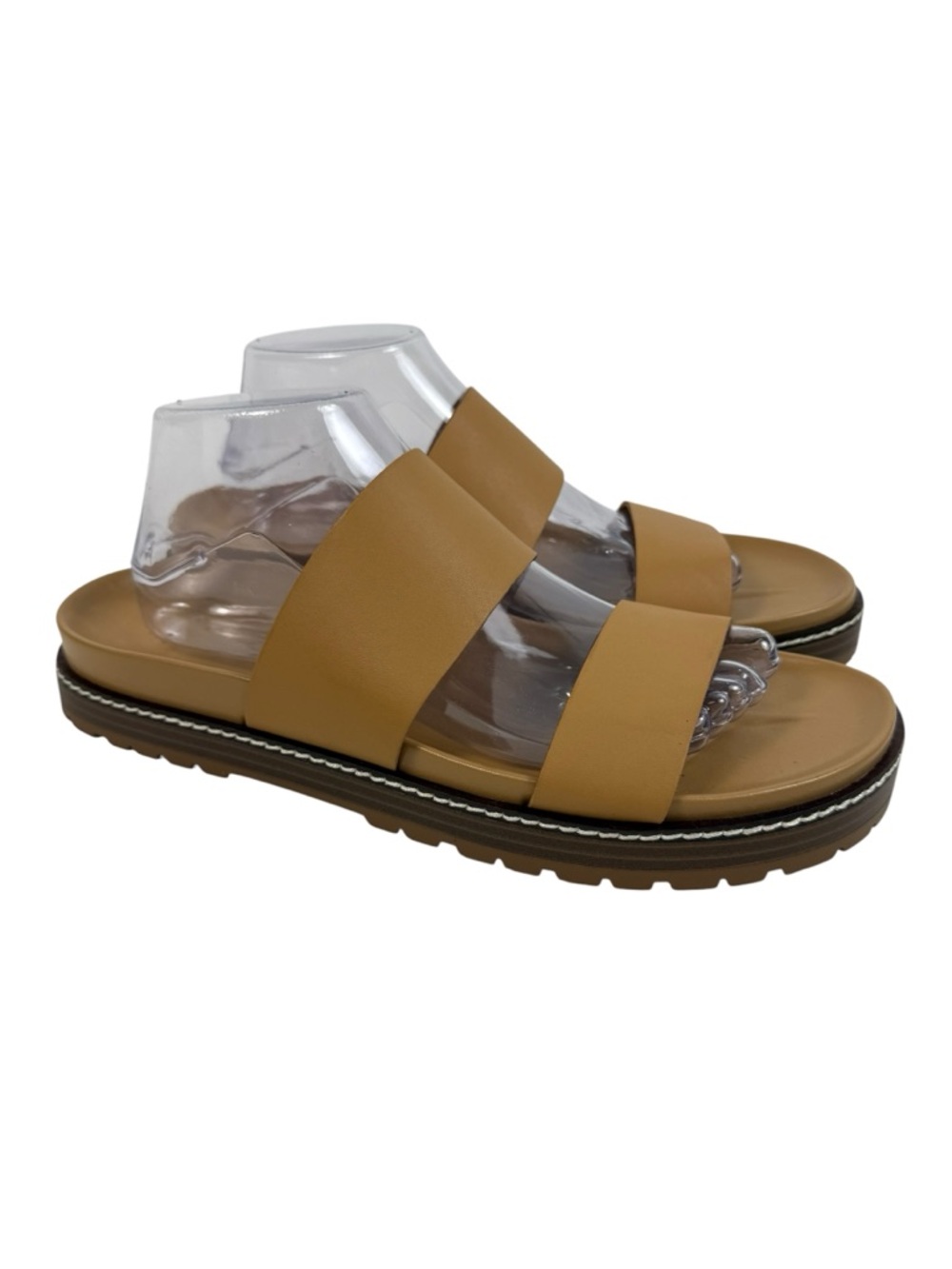 NEW Madewell The Charley Double Strap Slide Sandal Desert Camel Sz 11